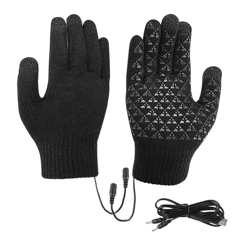 USB Heating Electric Heating Gloves Thermal Thickened Knitting - globaltradeleader
