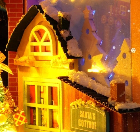 Diy Cottage Christmas Fantasy Hand-assembled 3D Book Stand Wooden Assembled Model Birthday Gift - globaltradeleader