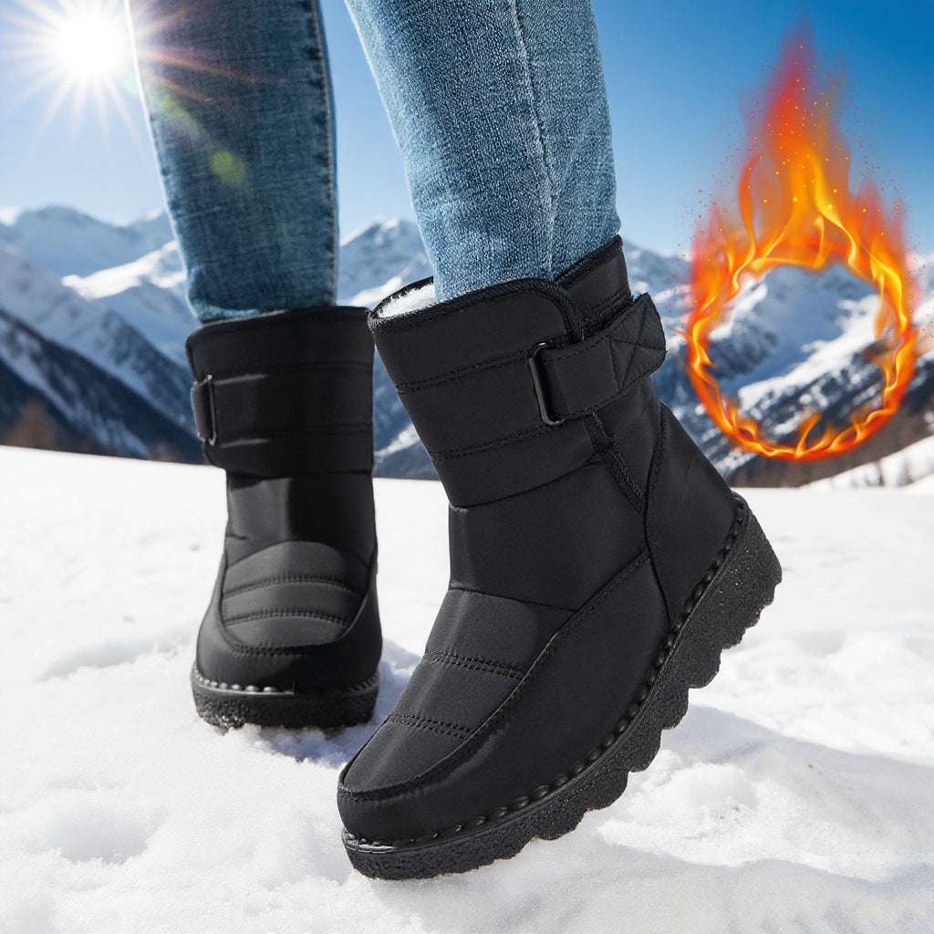 Snow Boots For Women Plus Size Plus Velvet Warm Cotton Boots - globaltradeleader