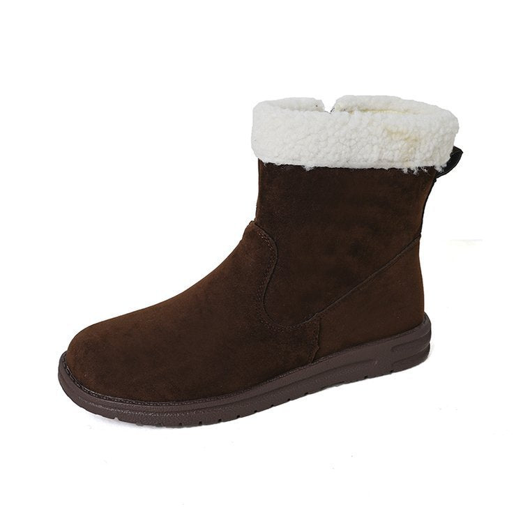 Autumn And Winter New Flat Retro Cotton-padded Shoes For Women - globaltradeleader