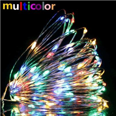 Copper Wire Light Button Battery Box Led Copper Wire Lighting Chain Indoor Decorative Light Small String Holiday Christmas Lights Hot