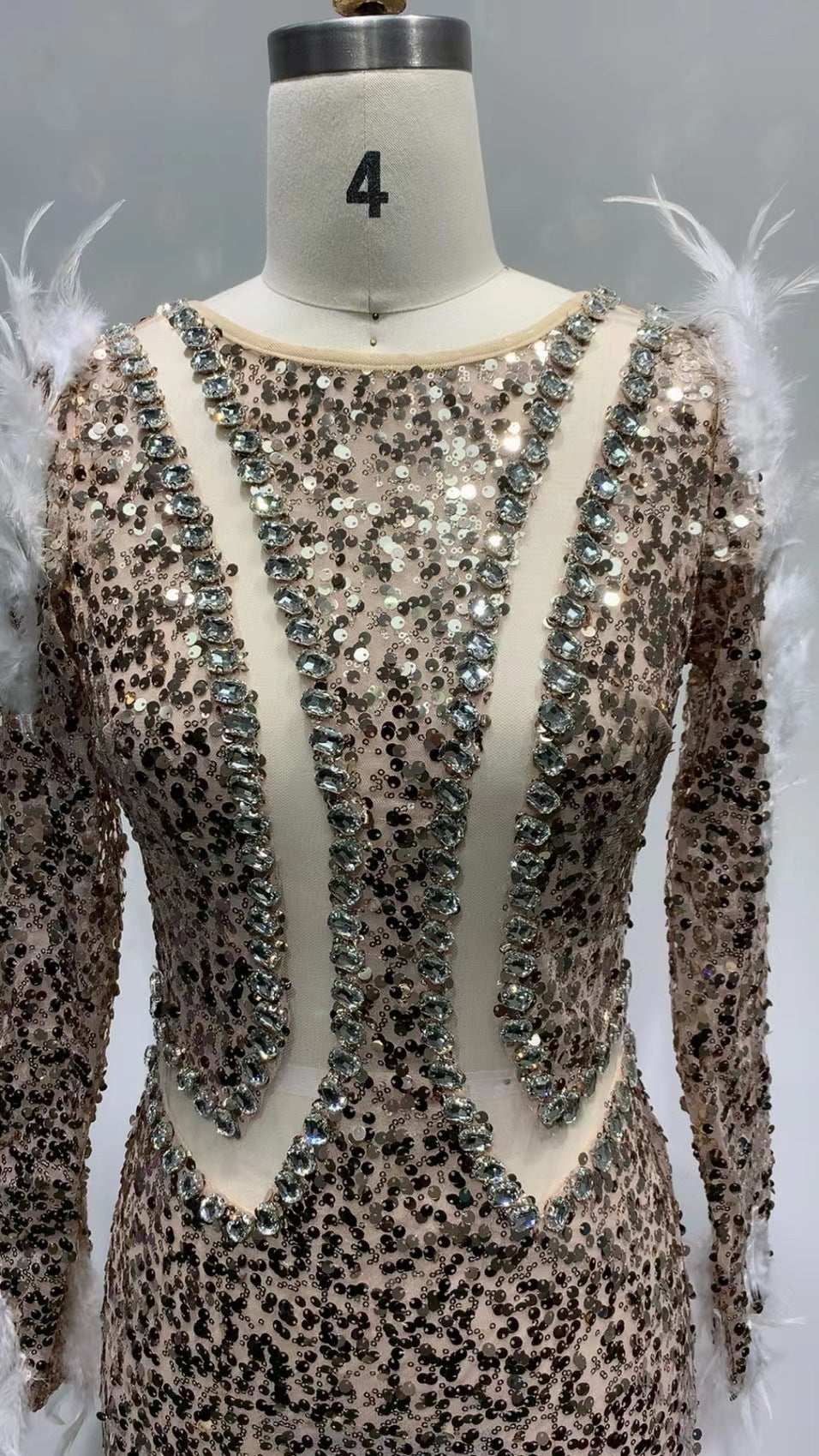 Sequins Sheath Long Bandage One-piece Dress - globaltradeleader