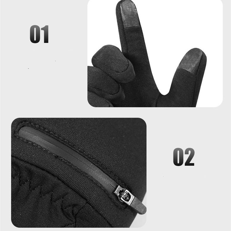 Winter Riding Heating Gloves Outdoor Sports Electric Heating Ski Mountaineering Warm Touch Screen - globaltradeleader