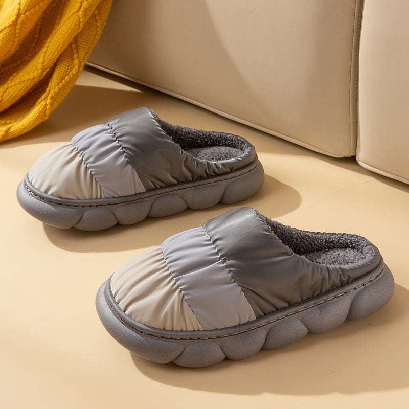 Gradient Slippers Plush Winter Shoes Women House Bedroom Slippers - globaltradeleader
