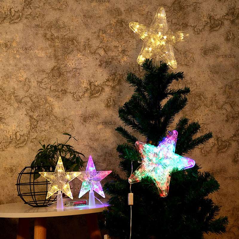 Battery Box Five-pointed Star Christmas Decoration Small Lantern