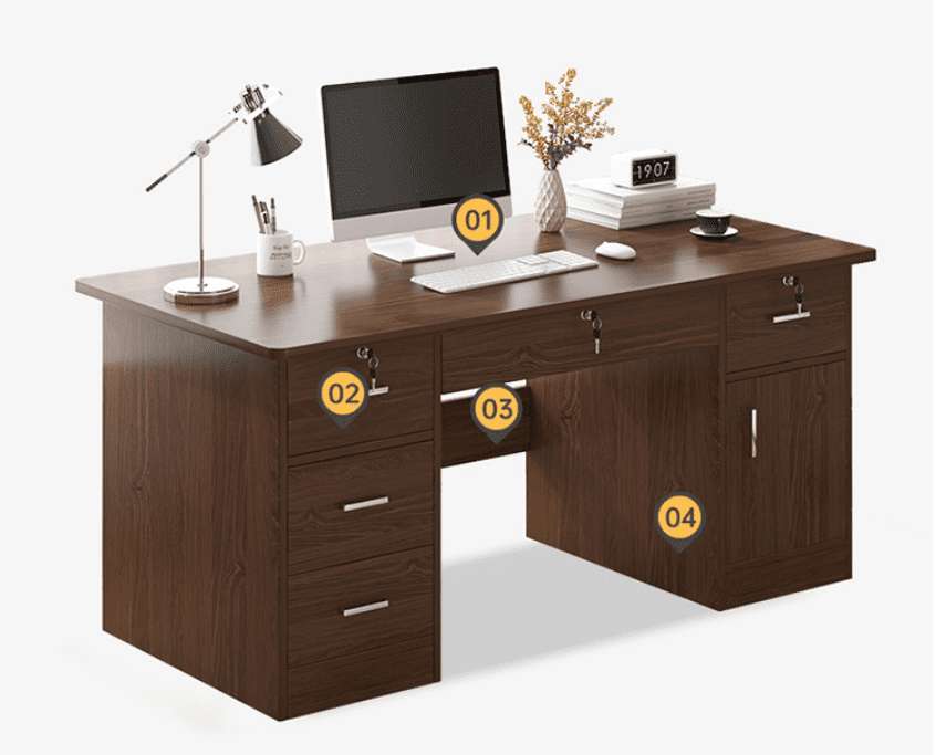 Office Table Simple Modern Home Desk Student Bedroom Integrated - globaltradeleader