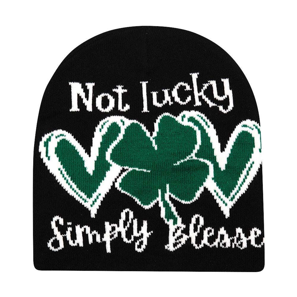 Letter Knitted Hat Autumn And Winter Outdoor Warm Hat - globaltradeleader