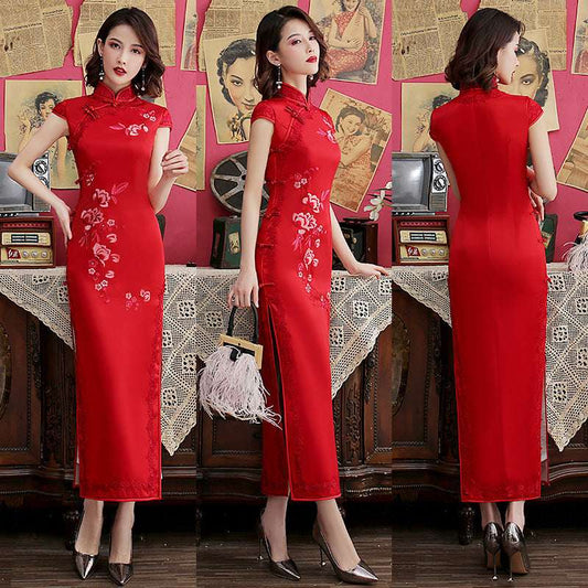 Lace Edge Improved Self-cultivation Chinese Style Self-cultivation Daily Cheongsam