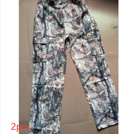 New Fashion Leaf Print Tooling Straight Loose Trousers - globaltradeleader