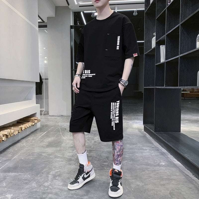 Summer Sportswear Men's T-shirt Suit