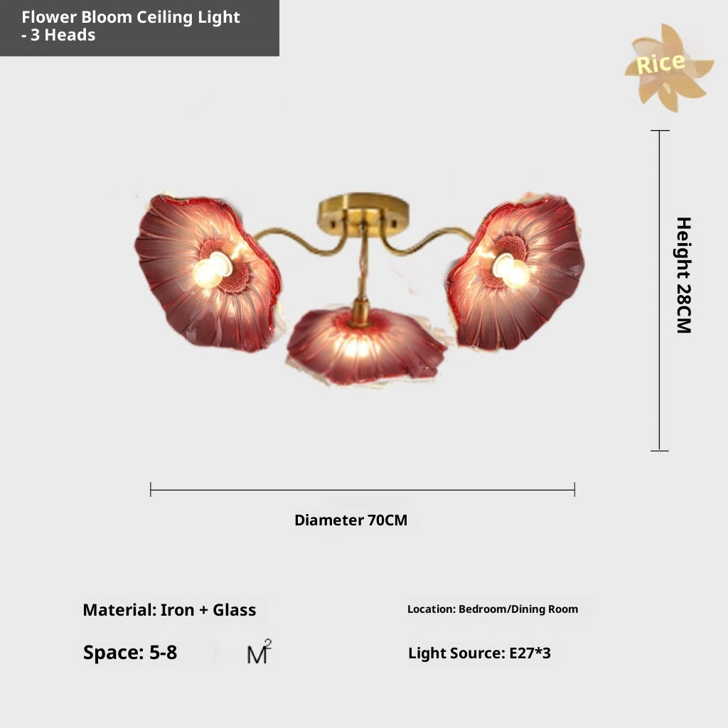 Modern Simple Home Glass Lotus Leaf Chandelier - globaltradeleader