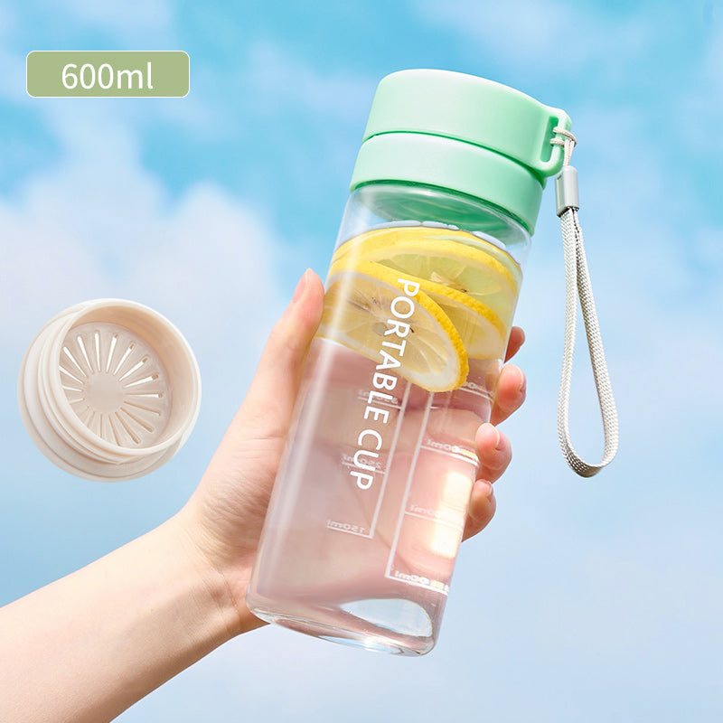 Temperature Resistance Simple Anti Fall With Scale Transparent Plastic Cup