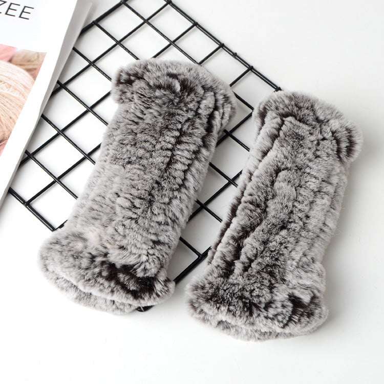 Autumn And Winter Warm Thickening Female Student Writing Knitted Gloves - globaltradeleader