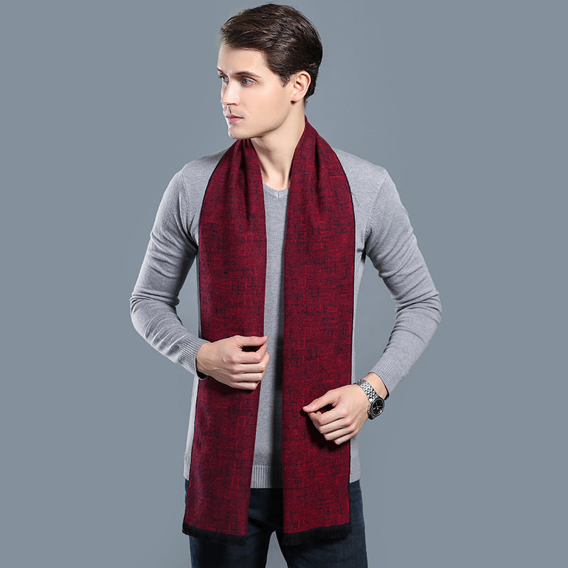 Simple Plaid Warm Keeping Artificial Cashmere Scarf - globaltradeleader