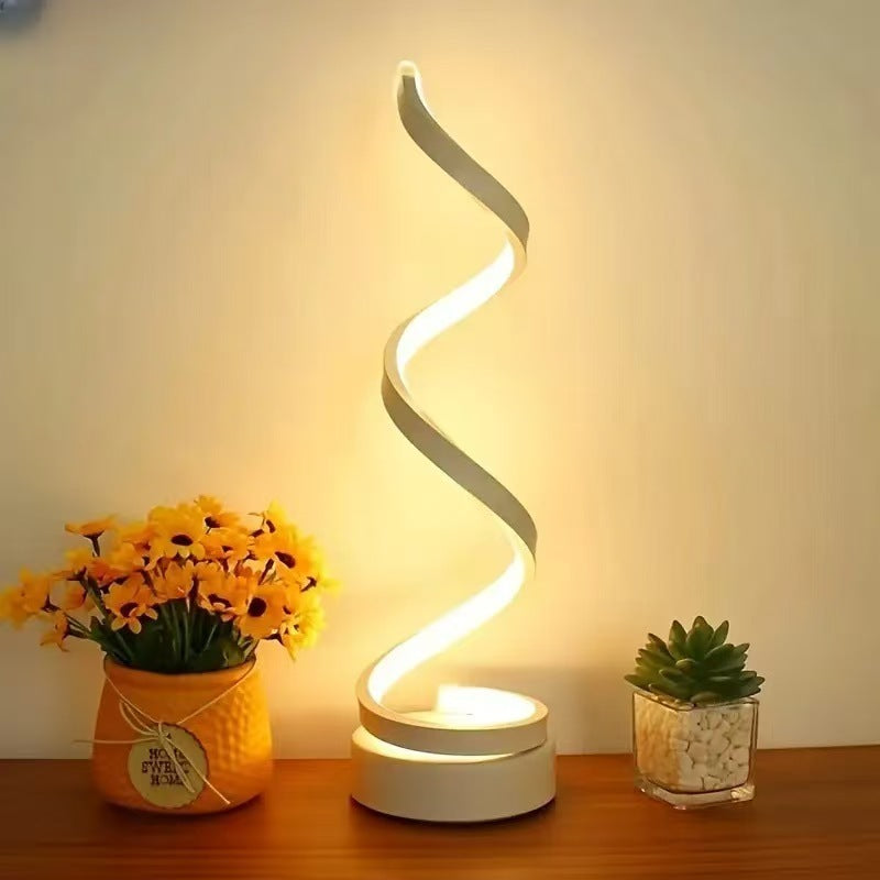 USB Powered Spiral Desk Lamp Simple And Adjustable LED Desk Lamp - globaltradeleader