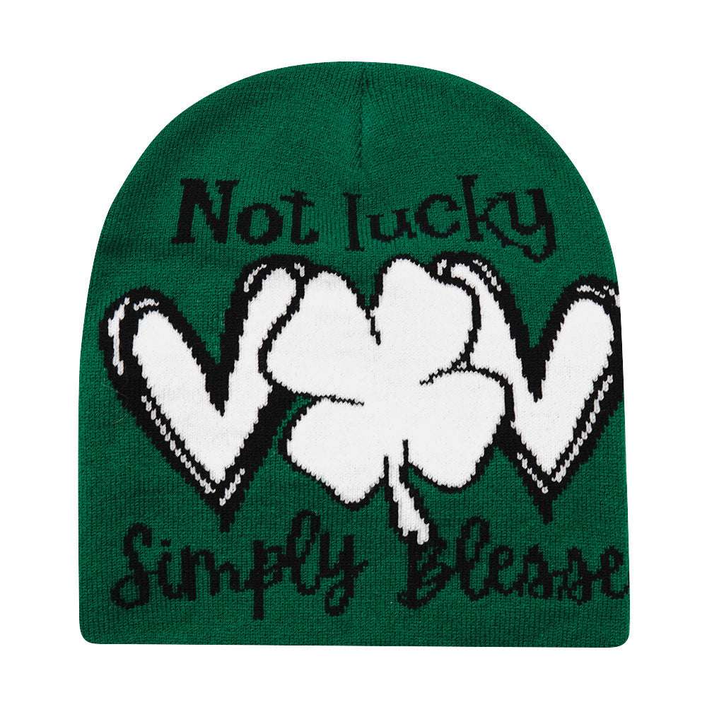 Letter Knitted Hat Autumn And Winter Outdoor Warm Hat - globaltradeleader