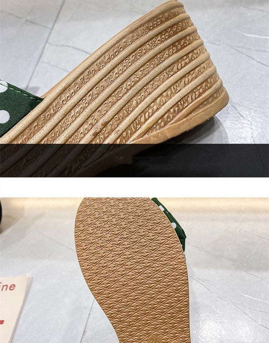 Fashion Word Out Wedge  Toe High Heel Slippers - globaltradeleader