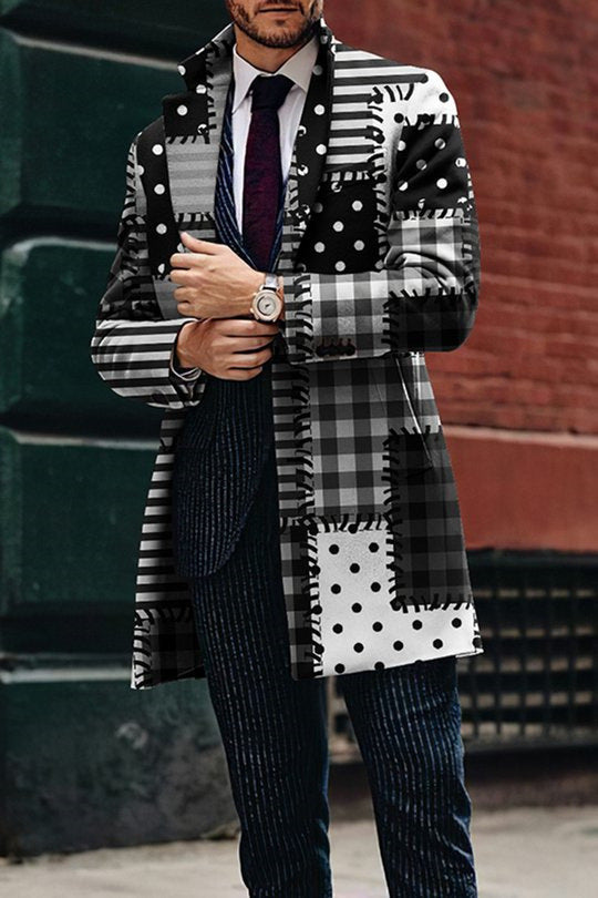 Men's Woolen Stand Collar Mid-length Trench Coat - globaltradeleader