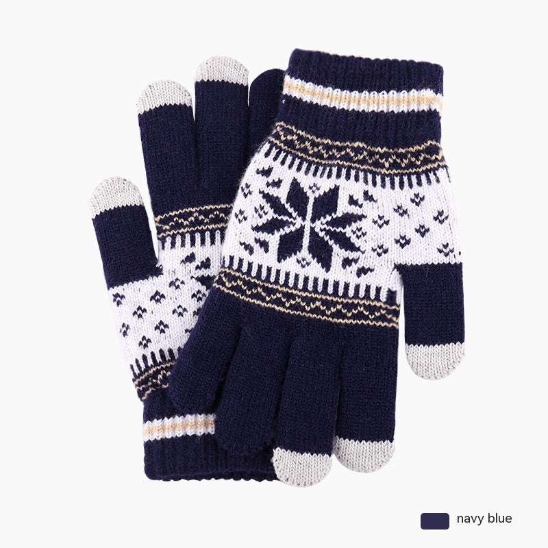 Winter Warm Fleece-lined Thick Cycling Outdoor Knitted Gloves - globaltradeleader