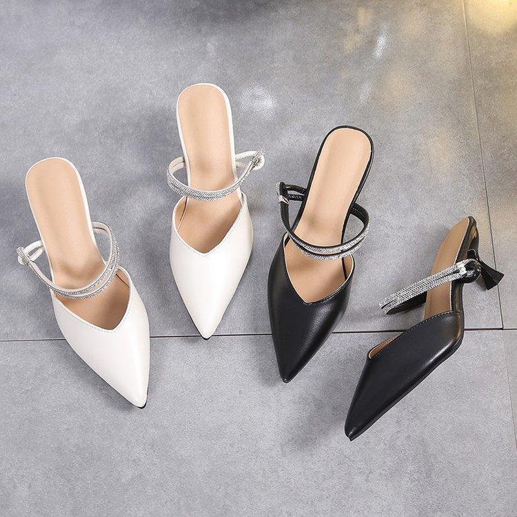 Closed Toe Half Slippers Women's Summer Wear Pointed Toe - globaltradeleader