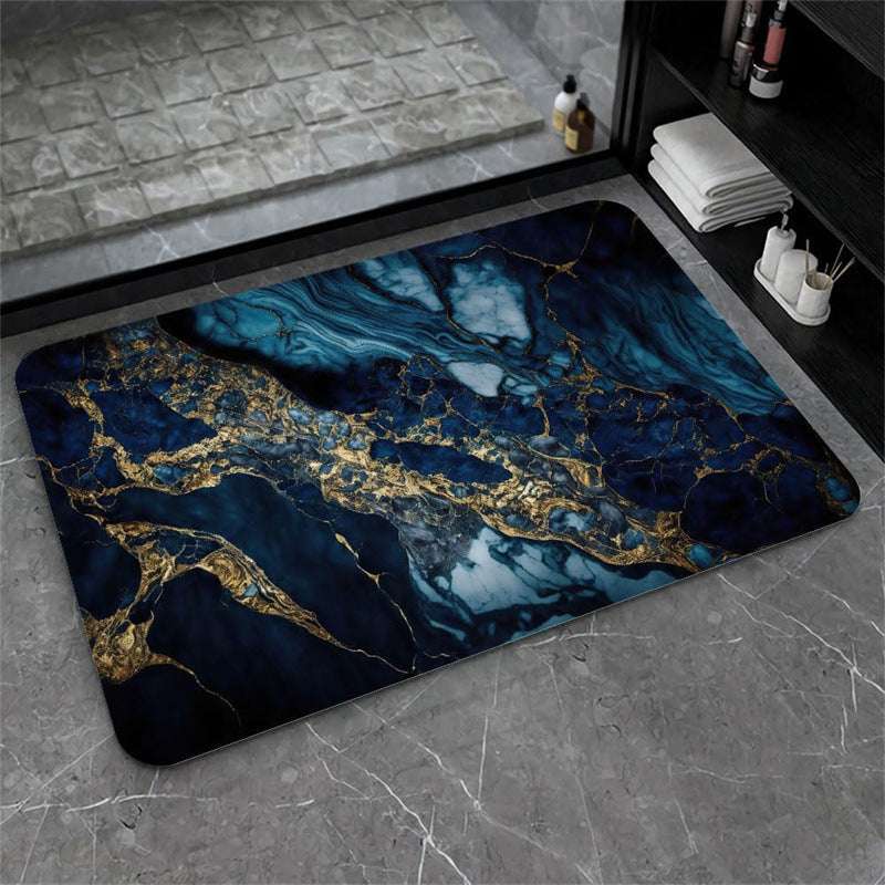 Nordic Light Luxury Marbling Diatom Ooze Absorbent Non-slip Floor Mat Toilet Door Quick-drying Feet - globaltradeleader