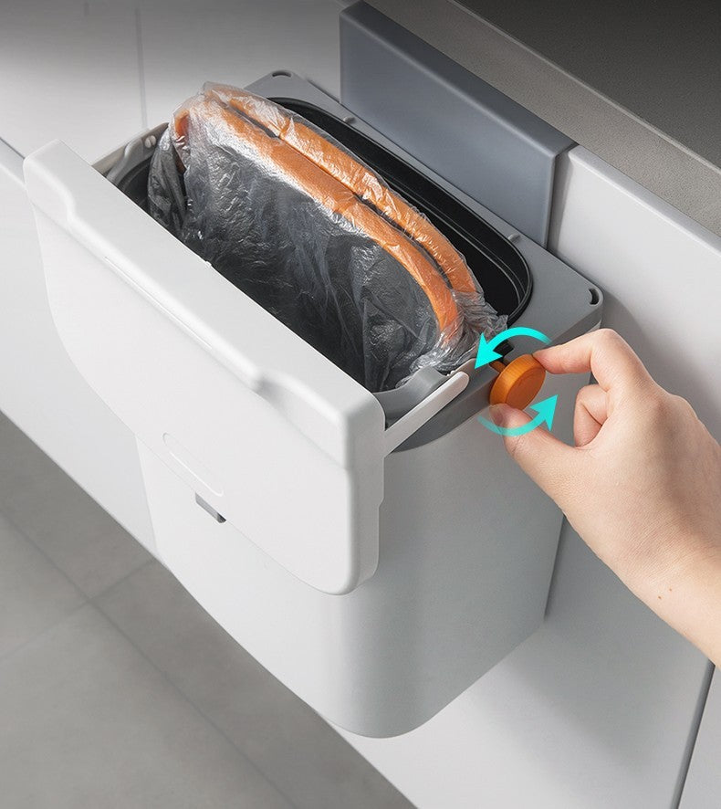 Wall-mounted Toilet Special Paper Basket Household Kitchen Waste Dry And Wet Trash Can - globaltradeleader