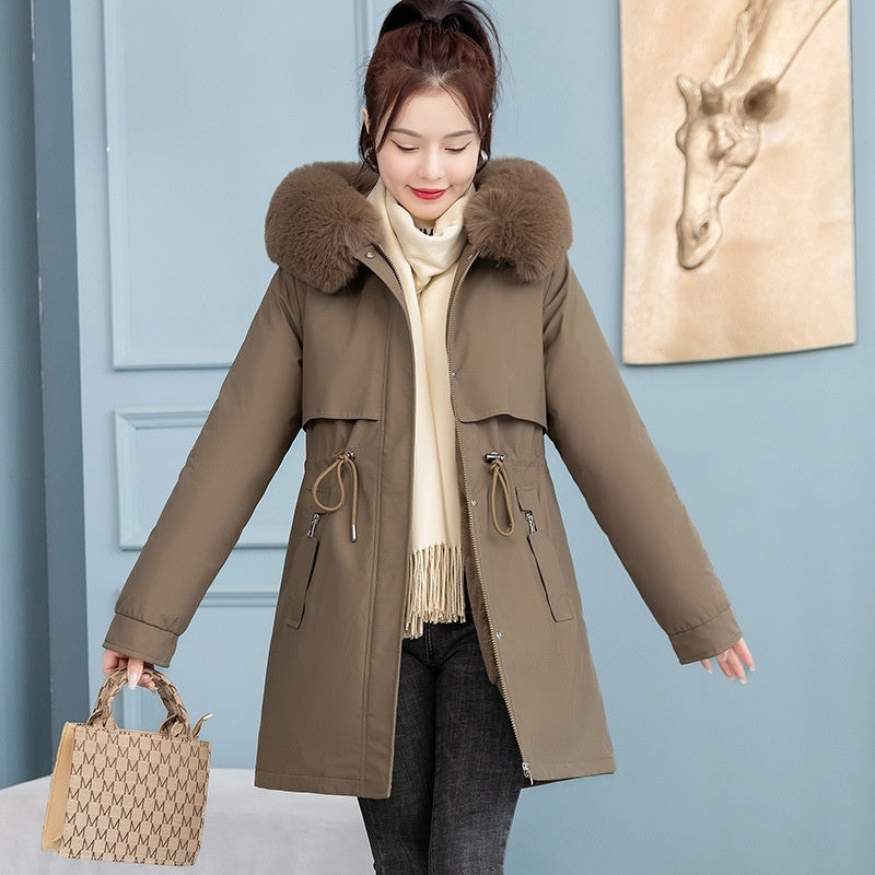 Women's Mid-length Slim Fashion Cotton-padded Jacket - globaltradeleader