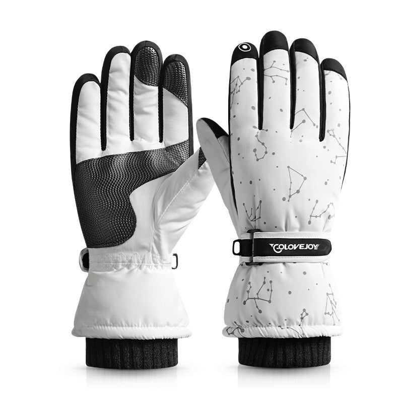 Cycling Three-layer Velvet-filled Cotton-filled Warm Gloves