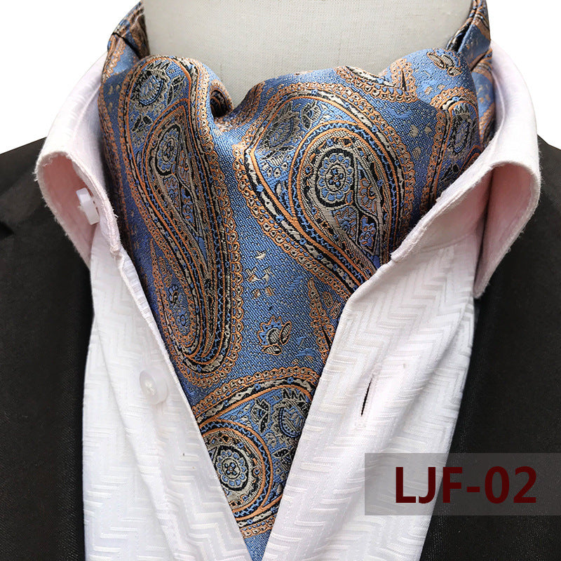 Men's Scarf Jacquard Polyester Fashionable And Warm