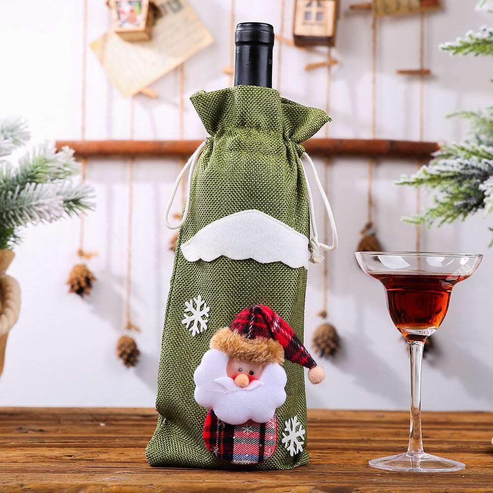 Christmas Wine Bottle Dust Cover Bag Table Decoration Home Decoration