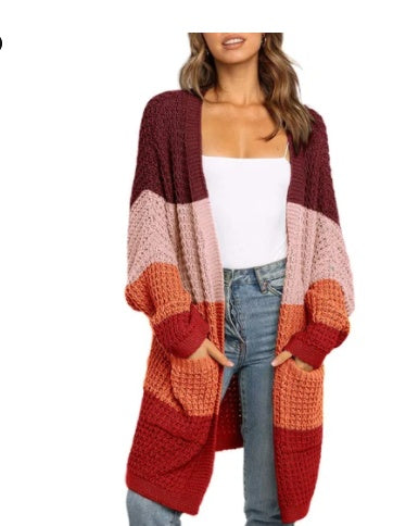 Women's solid color sweater coat - globaltradeleader