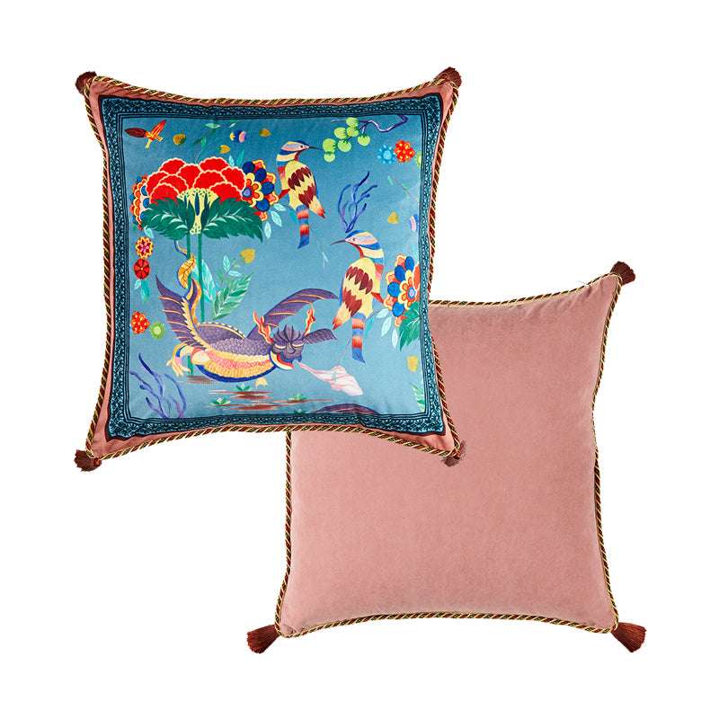 Plush Bedside Backrest Cover Sofa Lumbar Pillow