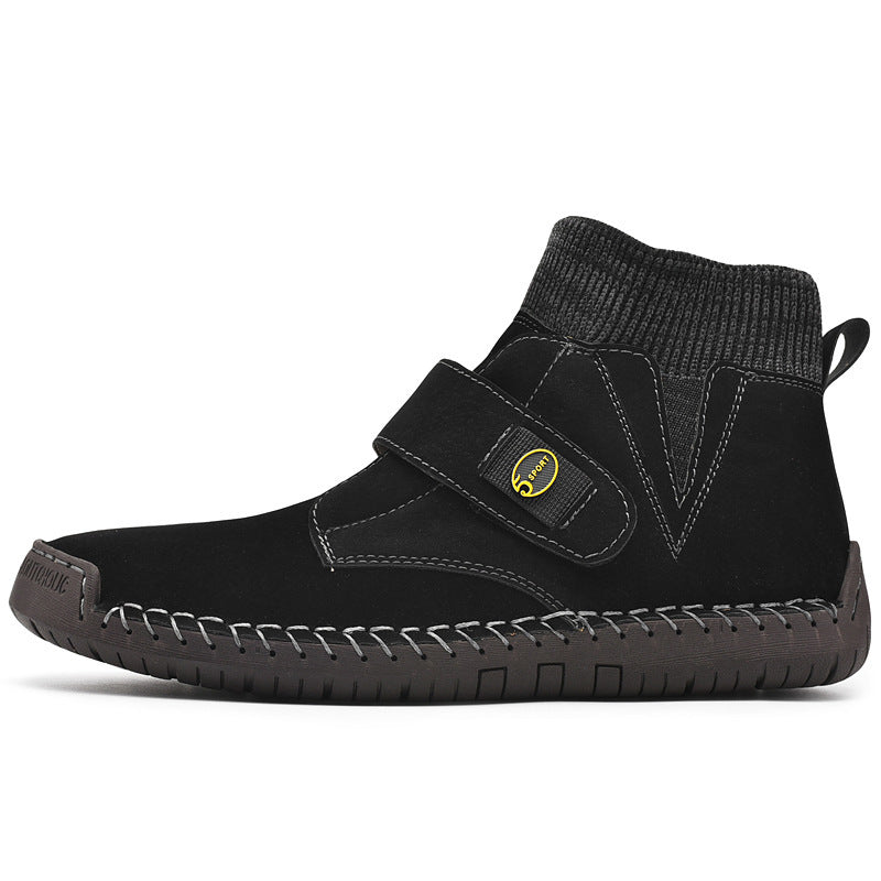 Velcro Shoes Men Ankle Boots Winter Sock Trainer Boots High Quality - globaltradeleader