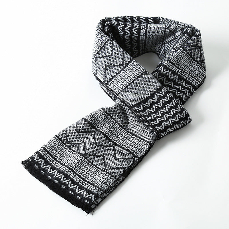 Simple Plaid Warm Keeping Artificial Cashmere Scarf - globaltradeleader
