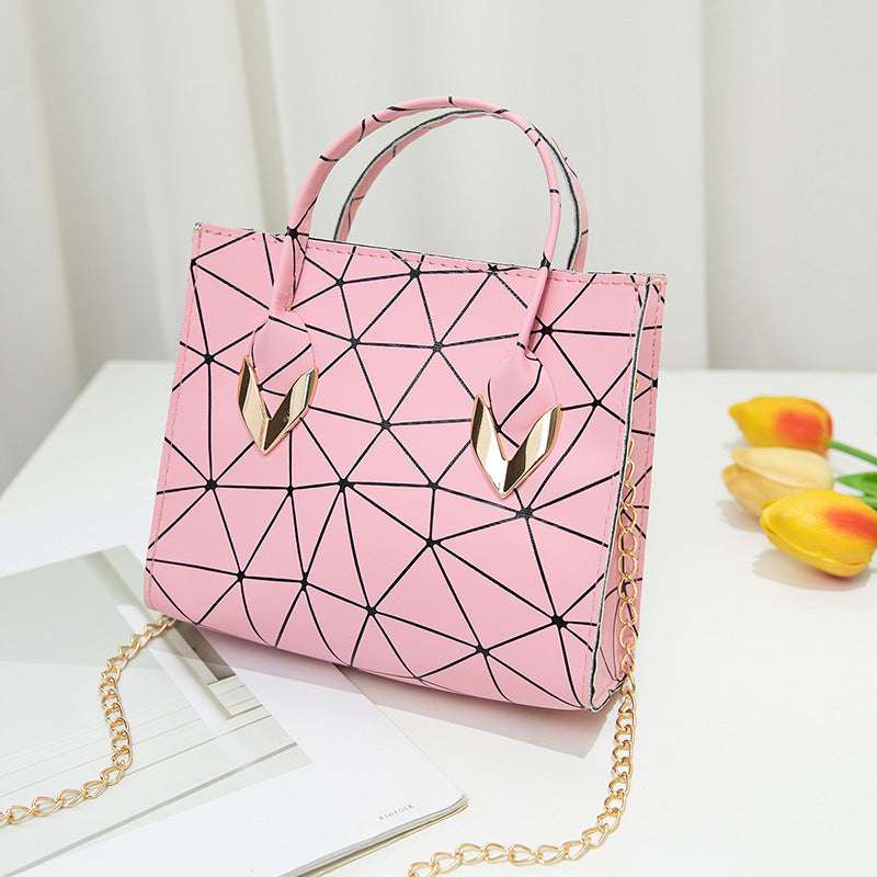 Small Bag Ladies Magic Color Rhombus Handbag