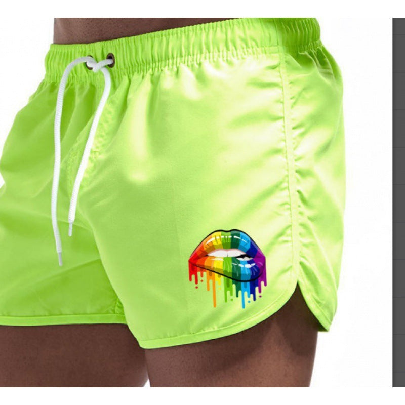 Hawaiian Letter Beach Split Shorts - globaltradeleader