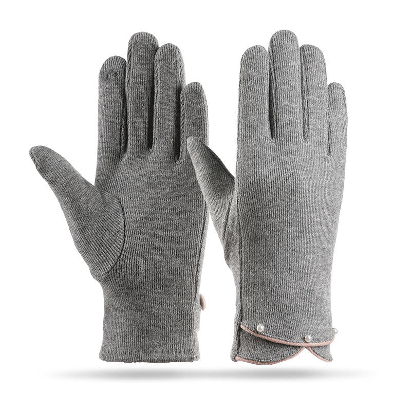 Thickened Thermal Knitting Gloves For Women Autumn And Winter