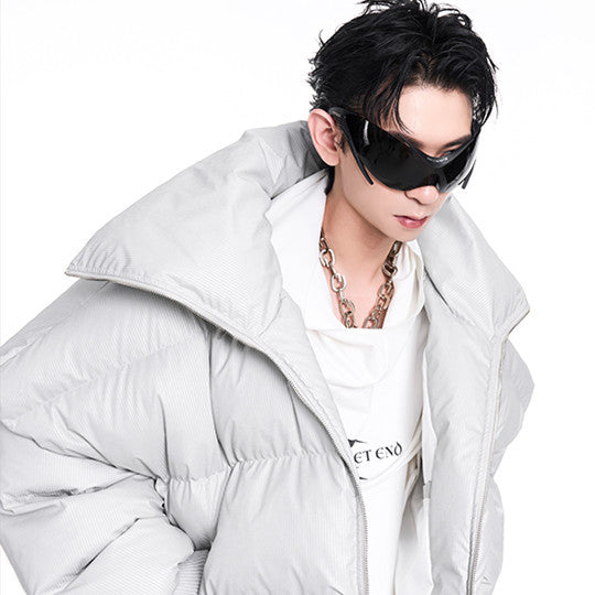 Short Large Collar Profile Thicken Cotton Clothes Coat - globaltradeleader