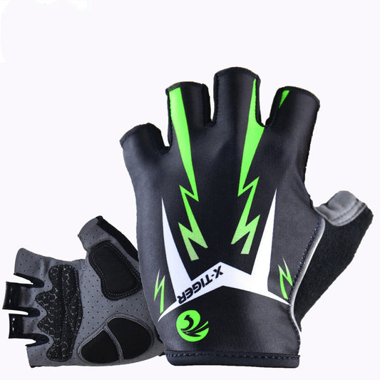 Cycling Gloves Half Finger Summer Men's And Women's Short Finger Mountain Bike Shock Absorption Equipment