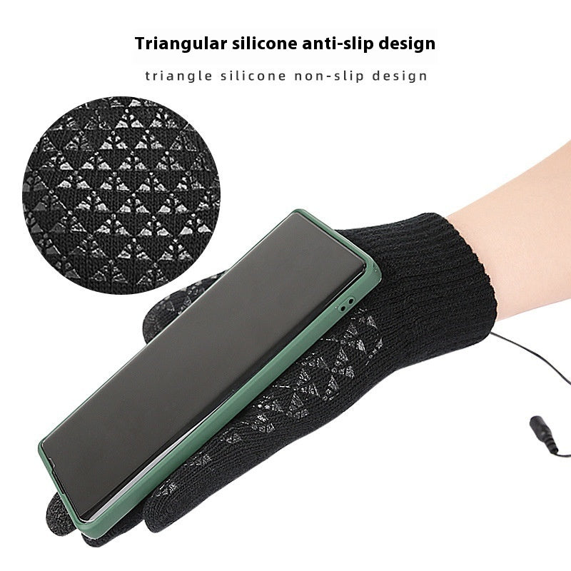 USB Heating Electric Heating Gloves Thermal Thickened Knitting - globaltradeleader