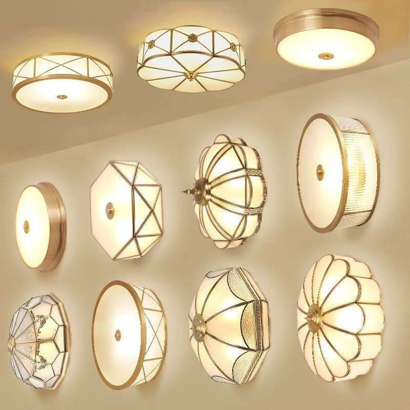 All Copper American Simple Led Ceiling Lamp Modern - globaltradeleader