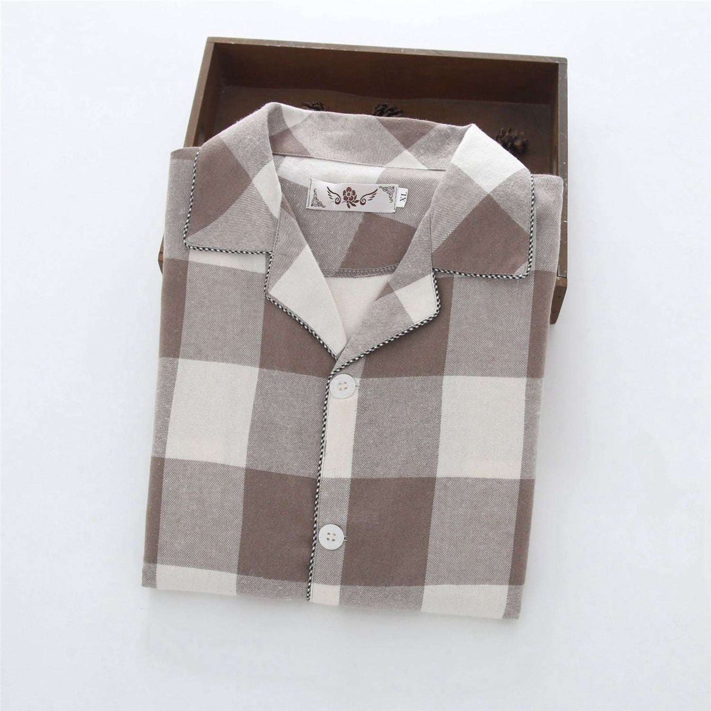 Men's Warm Cloth Flannel Pajama Suit