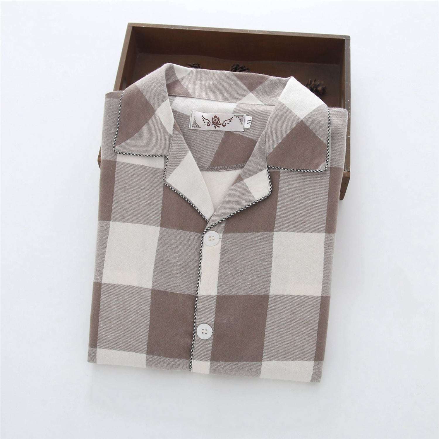 Men's Warm Cloth Flannel Pajama Suit