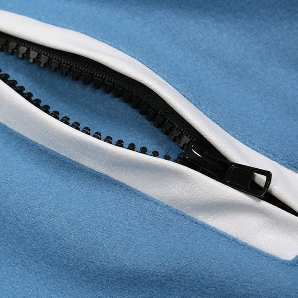 Fashion PU Leather Sleeve Jacket Street Trend Coat