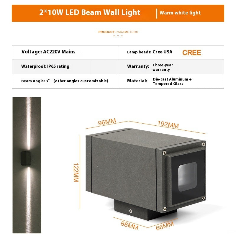 Wall Lamp Outdoor Waterproof Facade Lighting Double Head - globaltradeleader