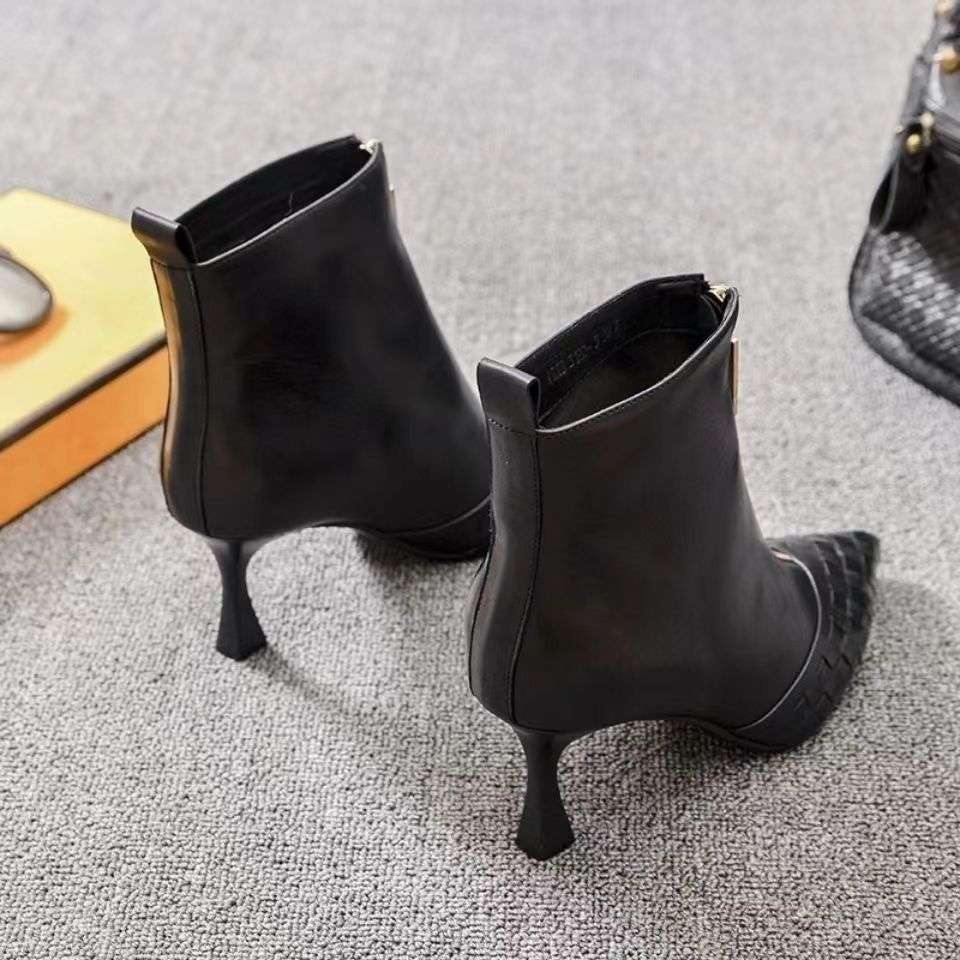 Pointed Toe Stiletto Heel Ankle Boots For Women - globaltradeleader