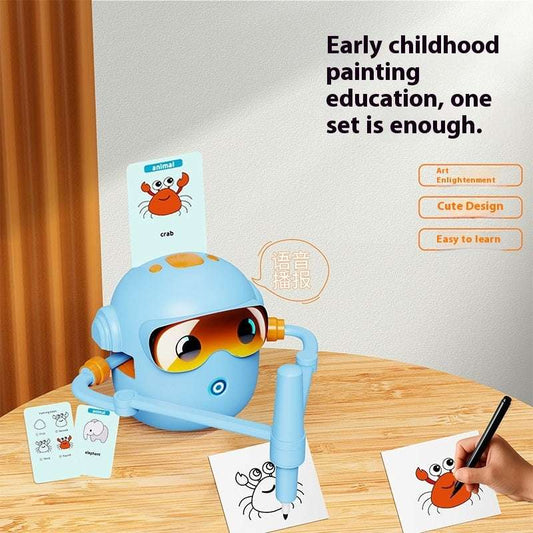 New Children's Educational Toys Automatic Painting Early Education Robot - globaltradeleader