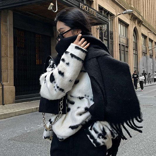 Soft And Warm Tassel Rectangular Scarf Shawl