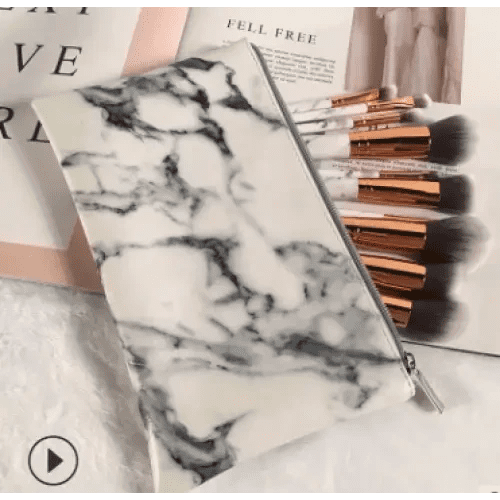 10 marble makeup brush sets, beauty tools, blush, eye shadow, face modification, 5 big 5 small explosions.