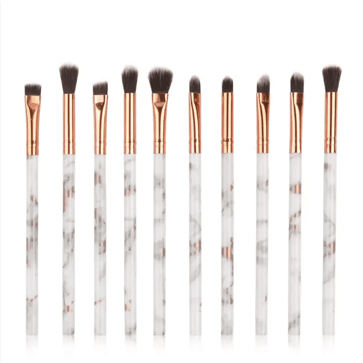 10 marble makeup brush sets, beauty tools, blush, eye shadow, face modification, 5 big 5 small explosions.